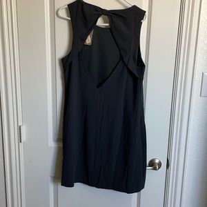 Women’s backless bow top grey dress
